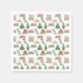 HO HO HO serviettes en papier de Noël pour la fête