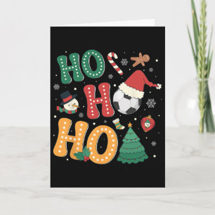 Ho Ho Ho Soccer Sport Christmas Tree Lights Appare Card