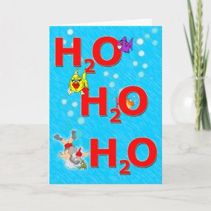 Ho Ho Ho sous l'eau carte de Noël