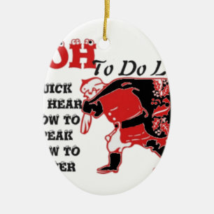 Ho Ho Ho! Special Santa To Do List Art Print Ceramic Ornament