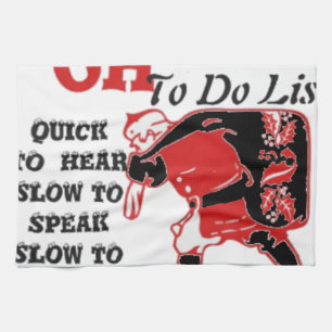 Ho Ho Ho! Special Santa To Do List Art Print Kitchen Towel