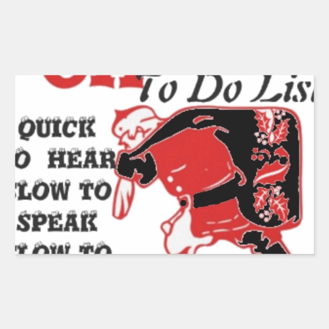 Ho Ho Ho! Special Santa To Do List Art Print Sticker (Front)