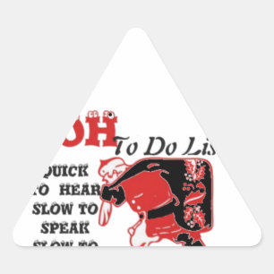 Ho Ho Ho! Special Santa To Do List Art Print Triangle Sticker