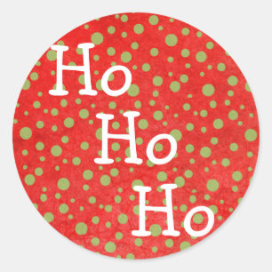 Ho Ho Ho Stickers Red & Green Christmas