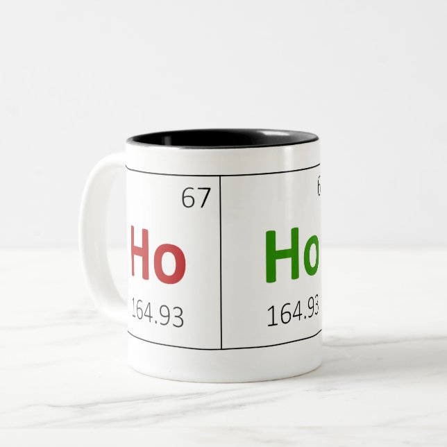 Ho Ho Ho tasse de Tableau périodique de vacances (Devant gauche)