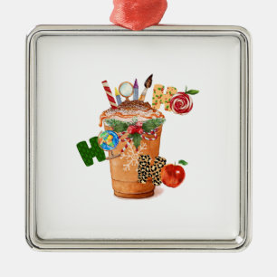 Ho Ho Ho Teacher Metal Ornament