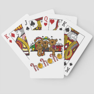 Ho Ho Ho Teddy Bears Playing Cards