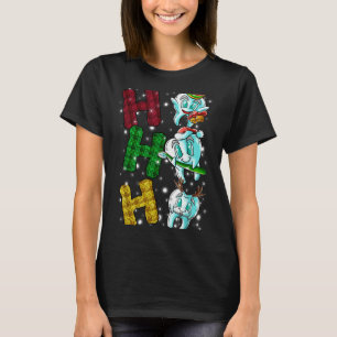 Ho Ho Ho Teeth Santa Claus Dentist Ugly Christmas T-Shirt