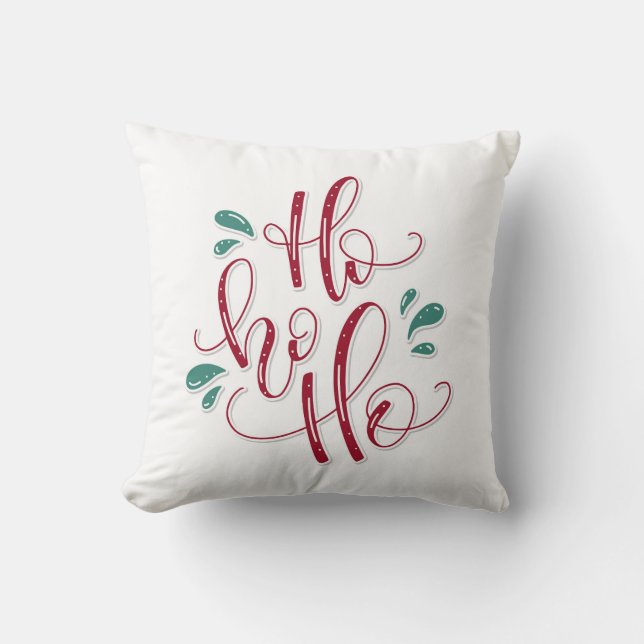 Ho Ho Ho  Throw Pillow (Front)