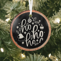 Ho Ho Ho Typography Keepsake Tree