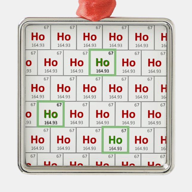 "Ho Ho Ho" Vacances Périodique Table Ornement (Devant)
