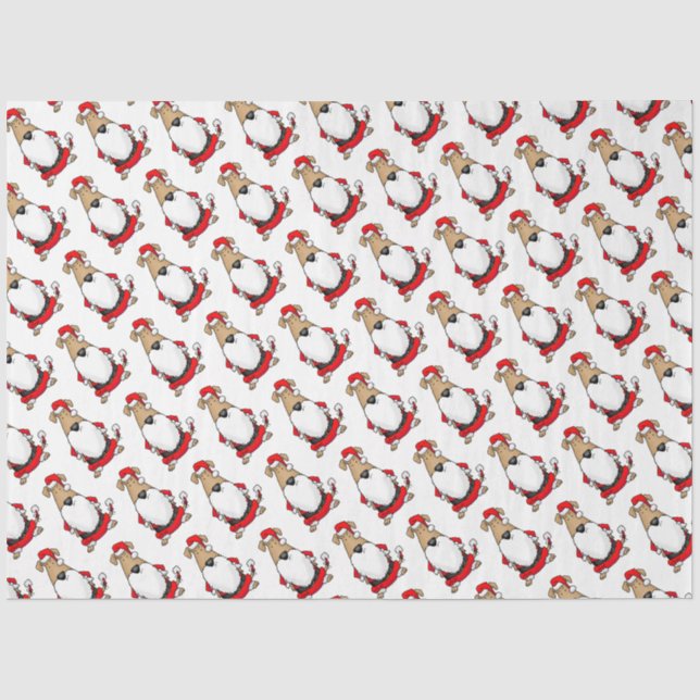 HO HO HO Very Funny Santa Costume Sarcastic Dog Tissue Paper (Front)