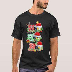 Ho Ho Ho Volleyball Pajama Cute Christmas Funny Sa T-Shirt