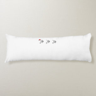 Ho Ho Ho wearing a red santa hat Body Pillow