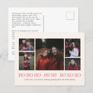 HO HO HO XO XO XO XO Carte postale Vacances Belge