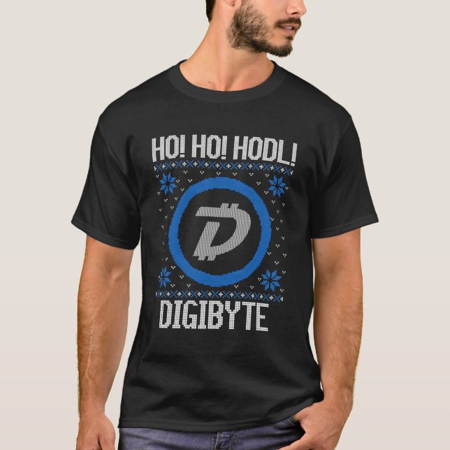 Ho Ho Hodl Digibyte Fun Digibyte Cryptocurrency Ge T-Shirt (Front)