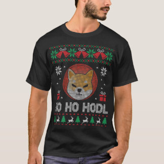 Ho Ho Hodl Shiba Inu Token SHIB Ugly Christmas Swe T-Shirt
