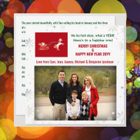 Ho Ho Hoh Dear Funny Santa Unicorn Photo Letter