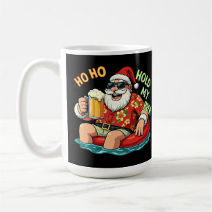 Ho Ho Hold My Beer Funny Drinking Santa Christmas  Coffee Mug