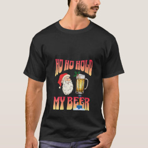 Ho Ho Hold My Beer Santa Drinking Beer V Neck T-Shirt