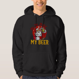 Ho Ho Hold My Beer Sarcastic Santa Hoodie