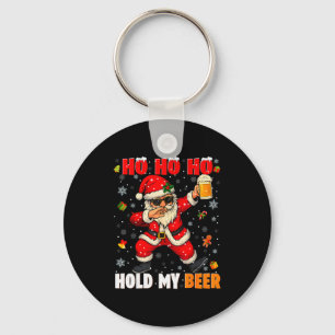 Ho Ho Hold My Drink Cool Dabbing Santa Christmas X Keychain
