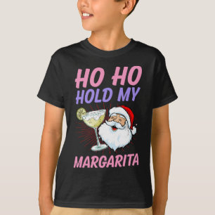 Ho Ho Hold My Margarita Christmas In July Santa Va T-Shirt