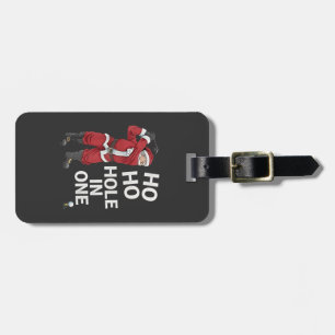 Ho Ho Hole in One Funny Golfing Xmas Christmas Luggage Tag