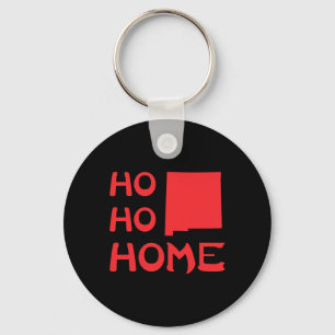Ho Ho Home New Mexico Santa Christmas Holiday Keychain