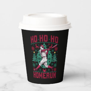 Ho Ho Homerun Baseball Ugly Christmas Sweater Paper Cups