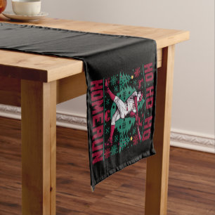 Ho Ho Homerun Baseball Ugly Christmas Sweater  Short Table Runner