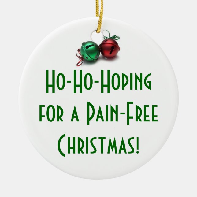 Ho-Ho-Hoping... Ceramic Ornament (Front)