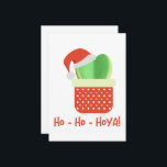 Ho-Ho-Hoya Cute Christmas Santa Hoya Plant  Holiday Card<br><div class="desc">Great Christmas gift for a hoya lover.</div>