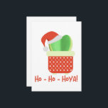 Ho-Ho-Hoya Cute Christmas Santa Hoya Plant  Holiday Card<br><div class="desc">Great Christmas gift for a hoya lover.</div>