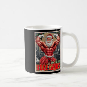 Ho Ho Huge Gains Pumping Bodybuilder Santa Christm Coffee Mug