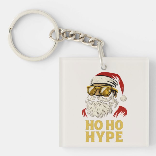 HO HO HYPE – Santa Gold Keychain (Front)