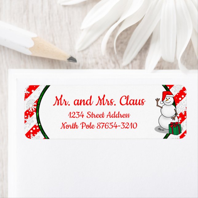 Ho Ho Joyeux Noël Père Noël mignonne Snowman (En situation)