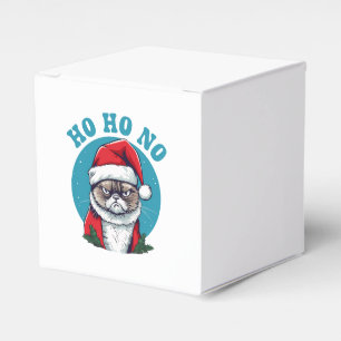 Ho ho no - funny grumpy santa cat favor box