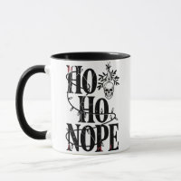 Ho Ho Nope" Funny Spooky Gothic Skull
