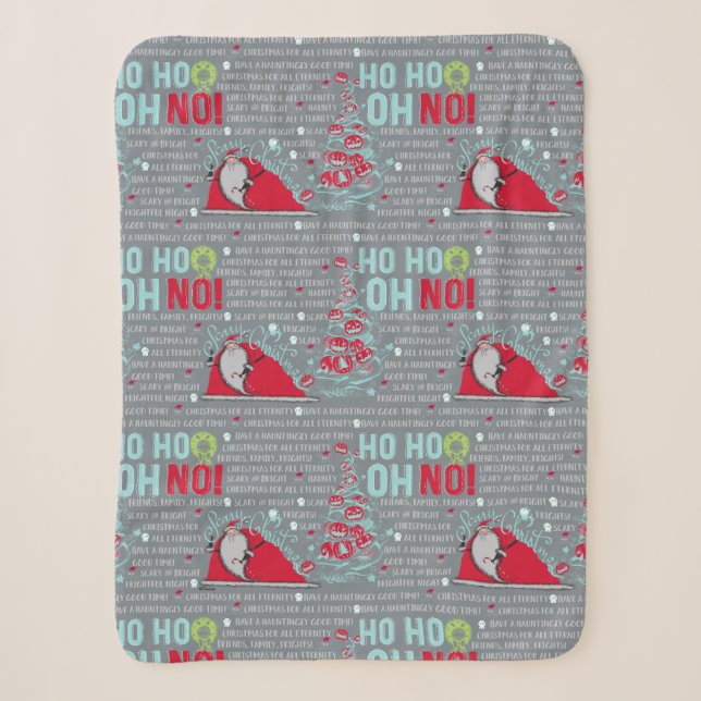 Ho Ho Oh No | Santa Claus Sherpa Blanket (Front)
