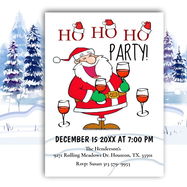 Ho Ho Santa Christmas Invitation (Creator Uploaded)