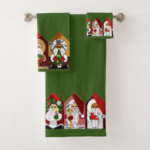 Ho-Ho Santa Cute Cartoon Christmas Towel Set