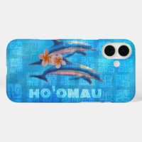 HO’OMAU Hawaiian Dolphins Primitive Collage Case-M