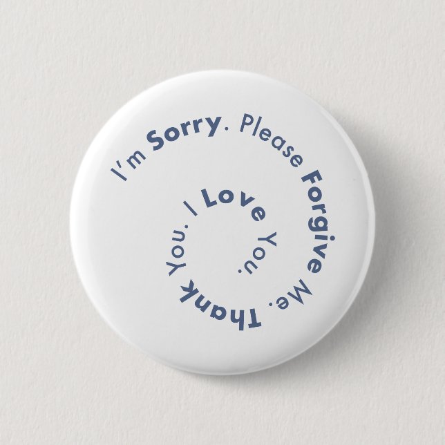 Ho’Oponopono Mantra Prayer Healing Sentences 2 Inch Round Button (Front)