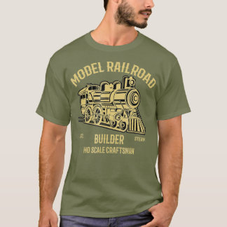HO Scale Model Railroad Builder T-Shirt
