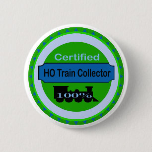 HO Train Collector Pinback/Button 2 Inch Round Button