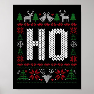 Ho Where's My Ho At Christmas Xmas Couples Matchin Poster