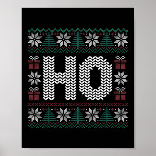 Ho Where's My Ho At Christmas Xmas Couples Matchin Poster