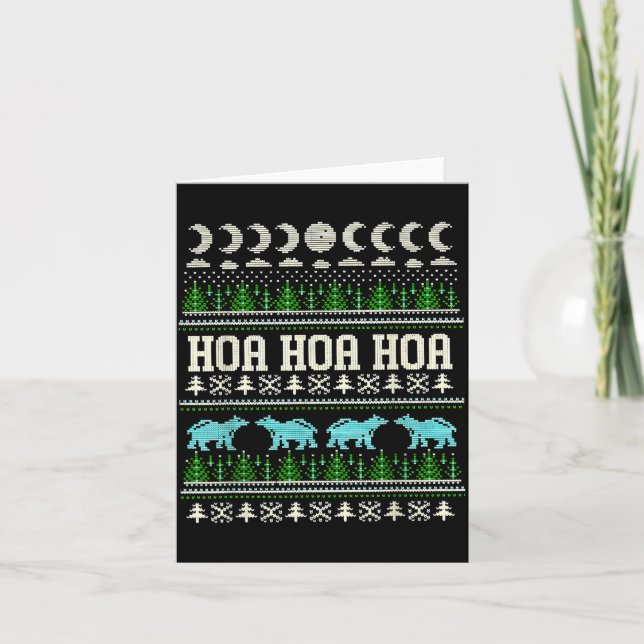 Hoa Hoa Hoa Season Vibes Trendy Cozy Season Minima Card (Front)