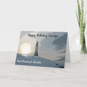 Hoad Monument, Ulverston, lighthouse, birthday Card